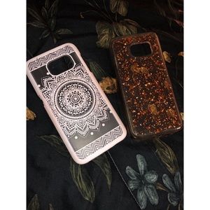 SAMSUNG GALAXY S7 PHONE CASE BUNDLE, MANDALA, GOLD